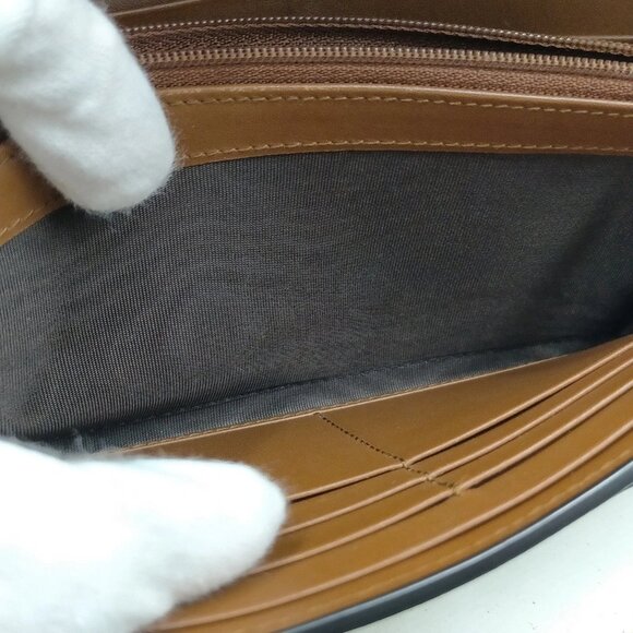 Authentic Gucci Padlock Chain Wallet Brown PVC mn494-112925 - Picture 7 of 10